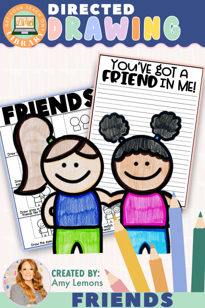Directed Drawing: Friends with Writing Pages - Shop GYTO - Get Your Teach On