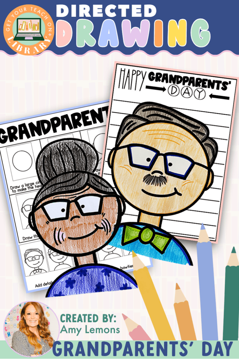 Directed Drawing: Grandparents' Day with Writing Pages - Shop GYTO - Get Your Teach On