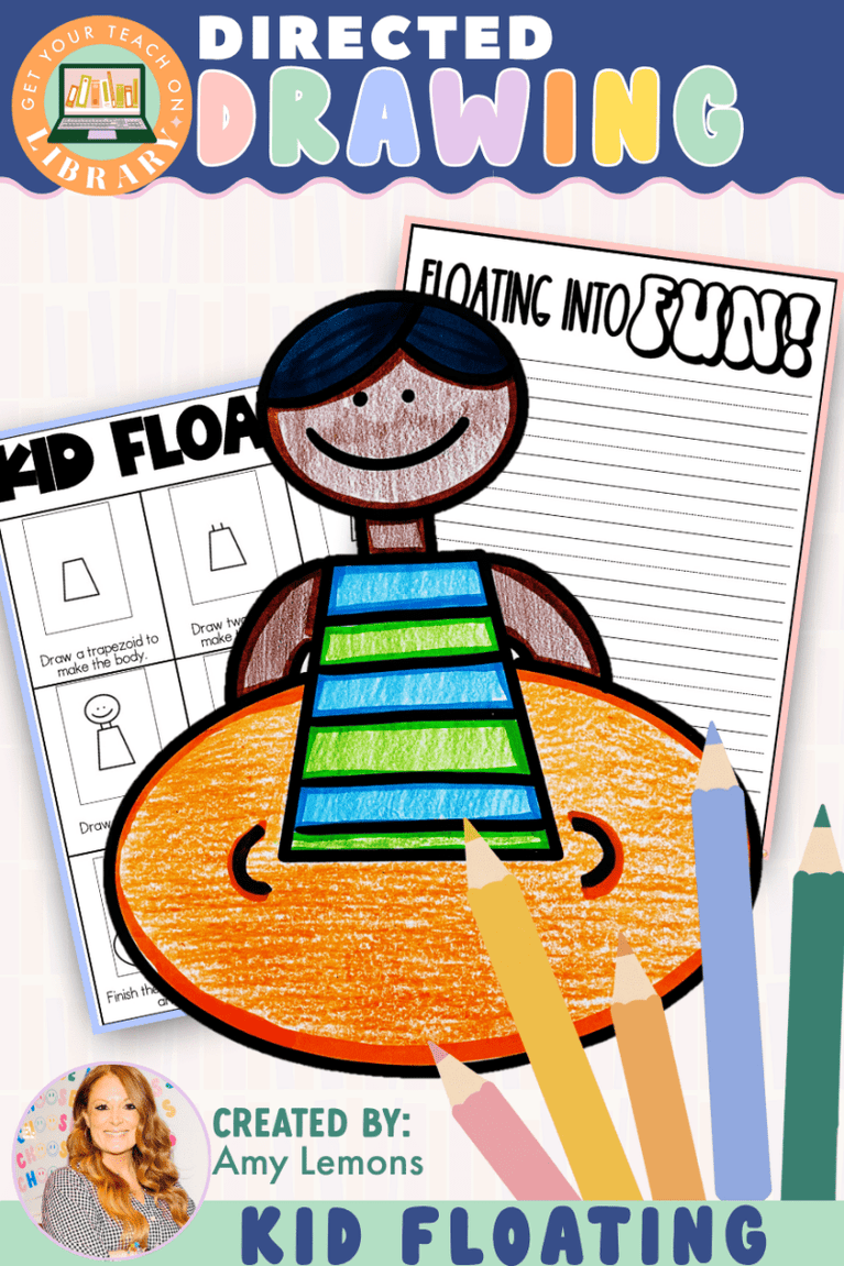 Directed Drawing: Pool Float Kid with Writing Pages – Shop GYTO