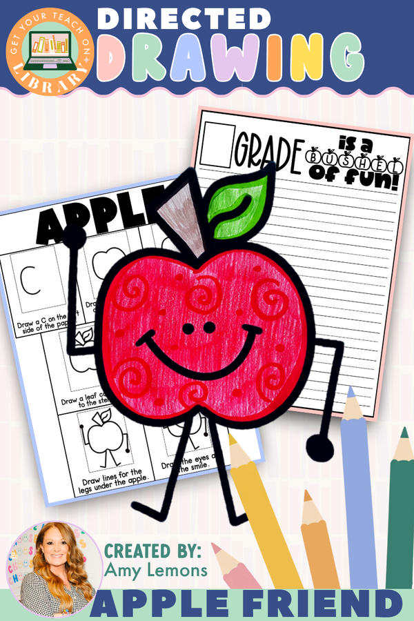 Directed Drawing: Apple with Writing Pages – printable writing classroom resource by Amy Lemons and Get Your Teach On
