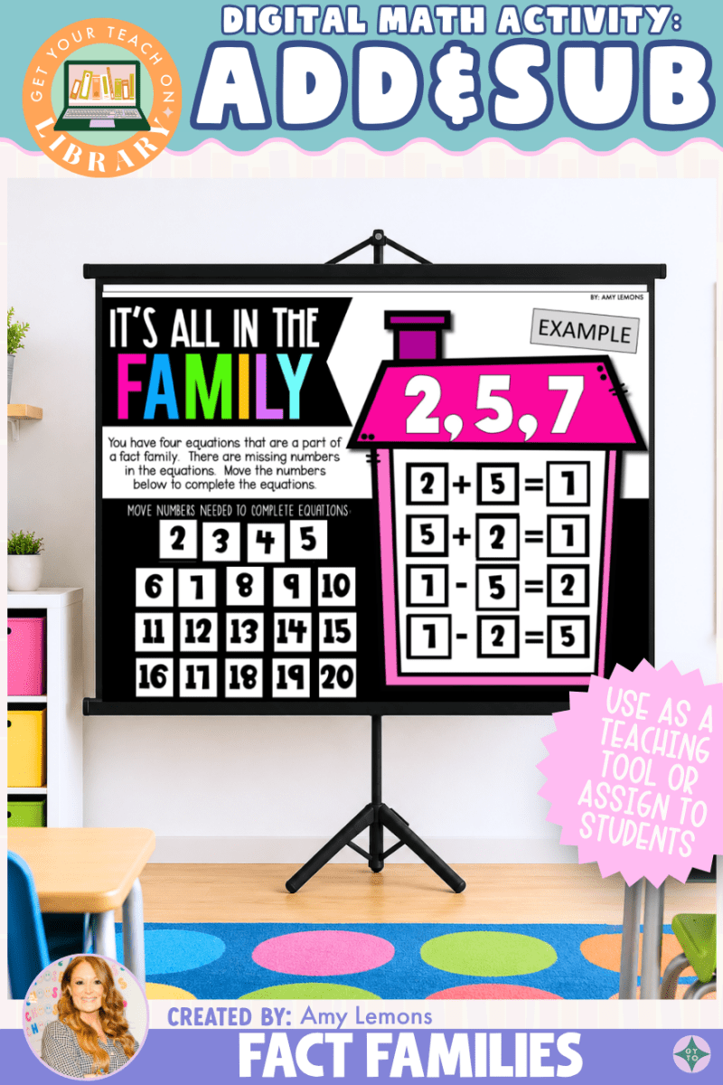 Fact Families | Digital Addition and Subtraction Math Activity - Shop GYTO - Get Your Teach On