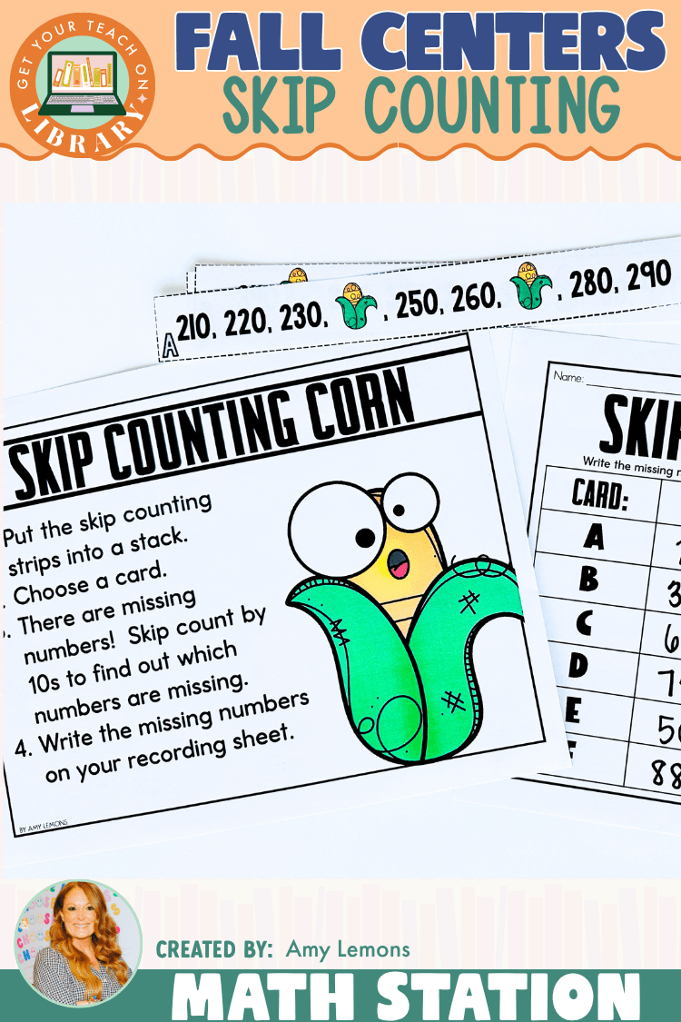 Fall Math Station: Skip Counting by 10s - Shop GYTO - Get Your Teach On