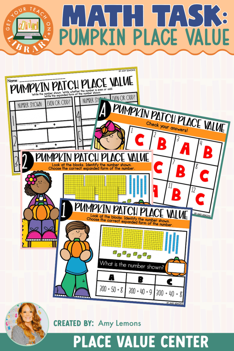 Fall Place Value Math Task Cards: 3-Digit Numbers, Expanded Form & Base Ten - Shop GYTO - Get Your Teach On