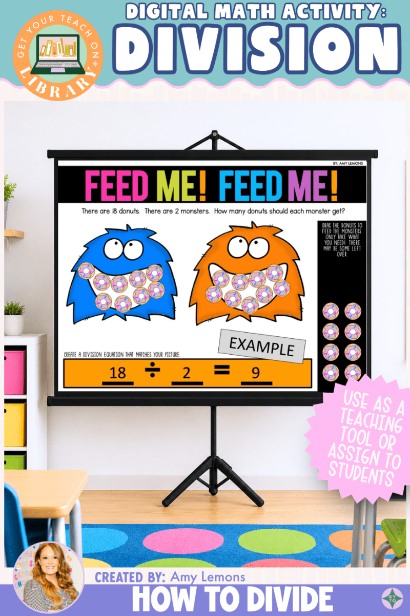 Feed Me! with Division Models | Digital Division Math Activity - Shop GYTO - Get Your Teach On