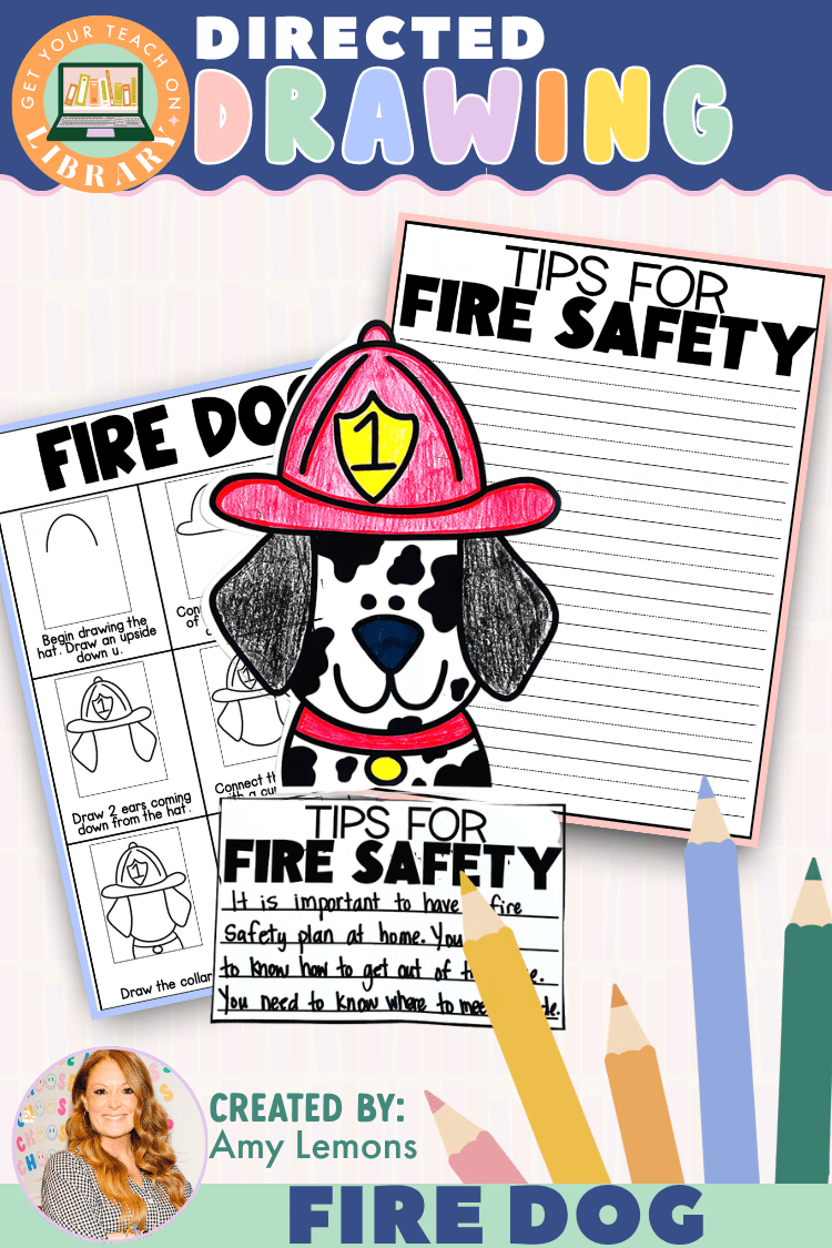Fire Dog Directed Drawing & Fire Safety Writing Activity - Shop GYTO - Get Your Teach On