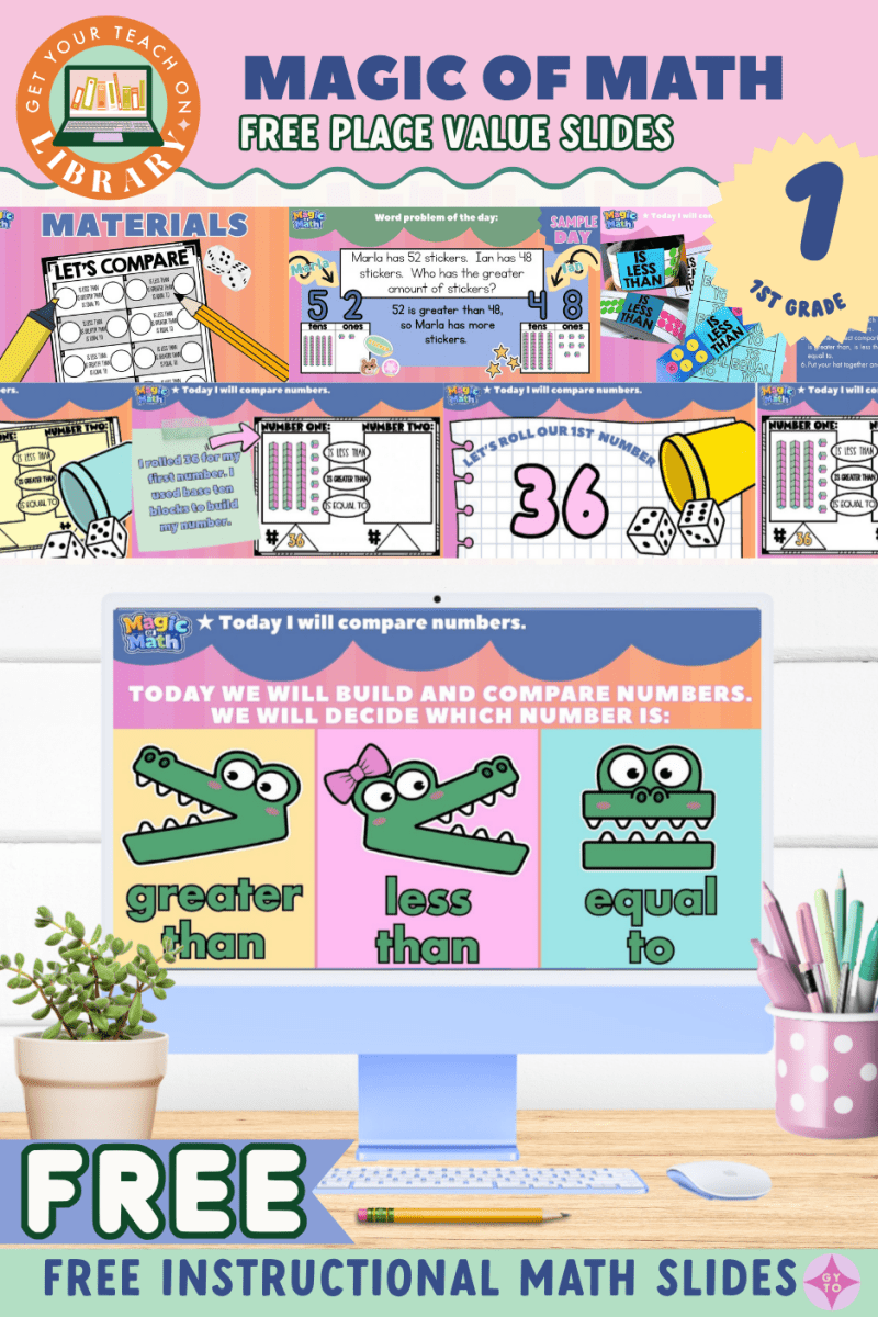 FREE Magic of Math Instructional Slides: Place Value & Comparing Numbers - Shop GYTO - Get Your Teach On