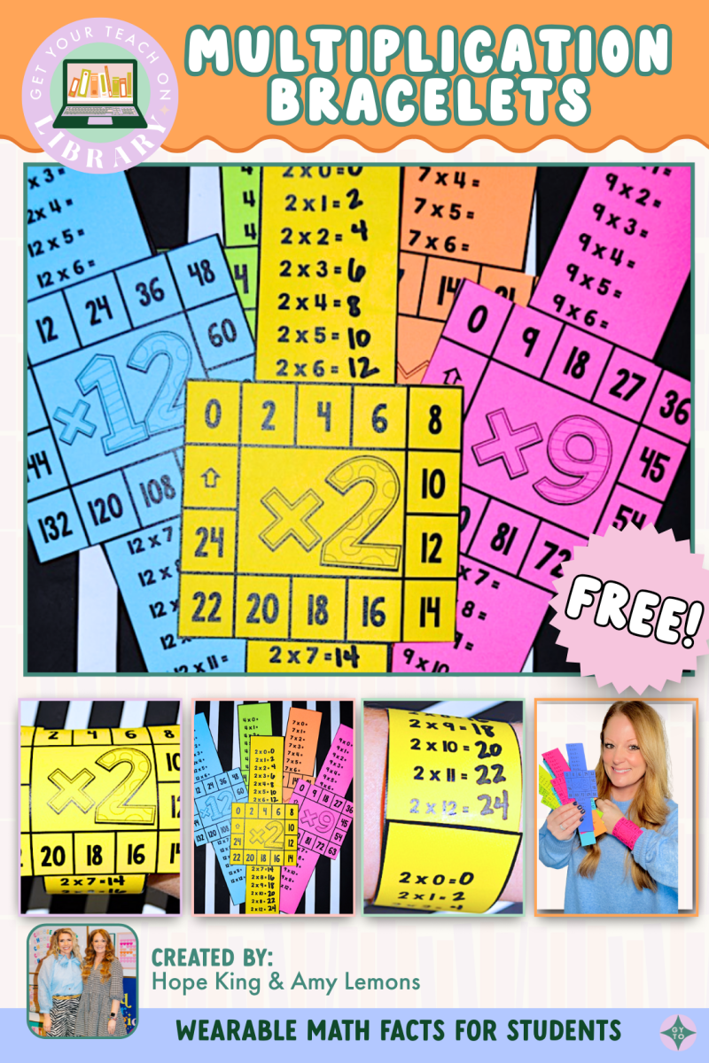 FREE Multiplication Fact Bracelets for Math Fact Fluency - Shop GYTO - Get Your Teach On
