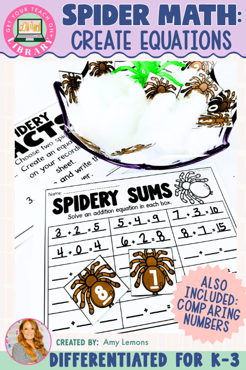 Free Spider Math Centers: Addition, Multiplication & More – math resource by Amy Lemons and Get Your Teach On