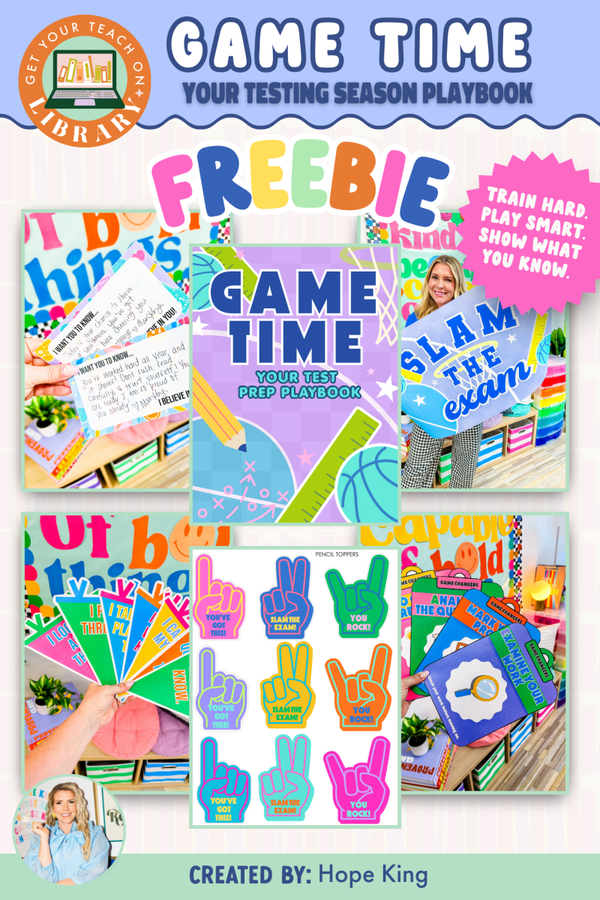 GAME TIME: Your Test Prep Playbook – printable classroom resource by Hope King and Get Your Teach On