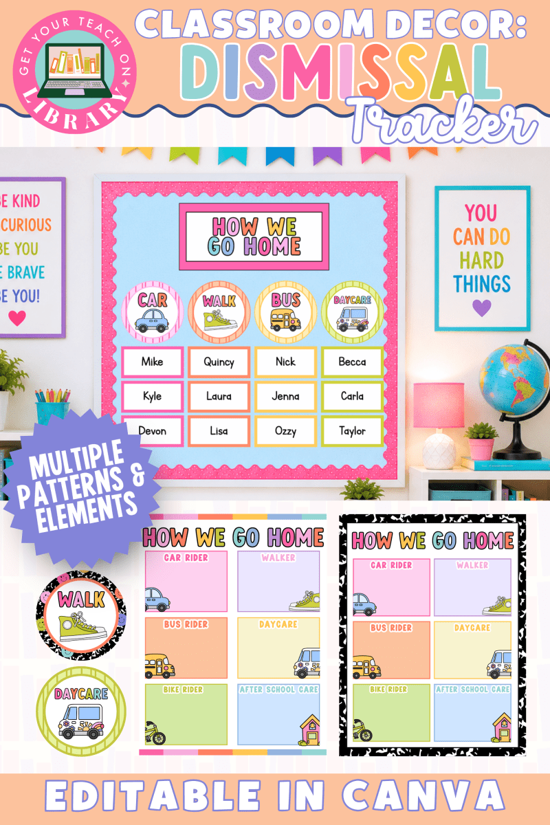 GYTO Classroom Decor: Dismissal Tracker | Visual Display | Bright Classroom Decor - Shop GYTO - Get Your Teach On