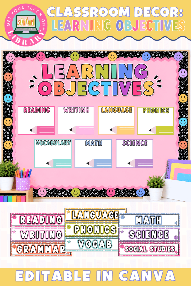 GYTO Classroom Decor: Learning Objectives | Bulletin Board Display | Bright Classroom Decor - Shop GYTO - Get Your Teach On