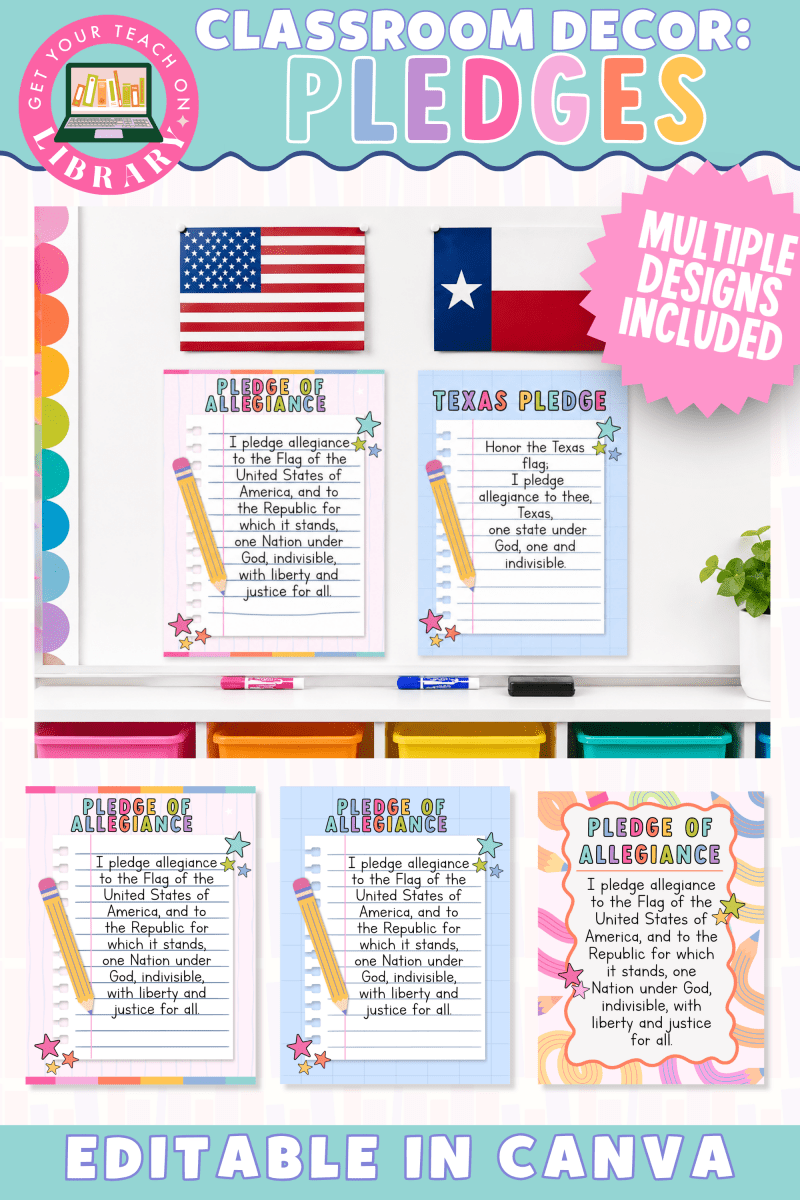 GYTO Classroom Decor: Pledges | Classroom Posters | Bright Classroom Decor - Shop GYTO - Get Your Teach On