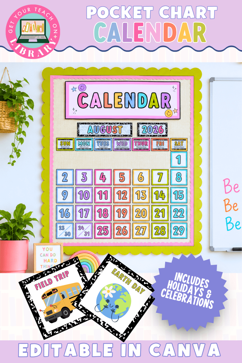 GYTO Classroom Decor: Pocket Chart Calendar | Bright Classroom Decor - Shop GYTO - Get Your Teach On