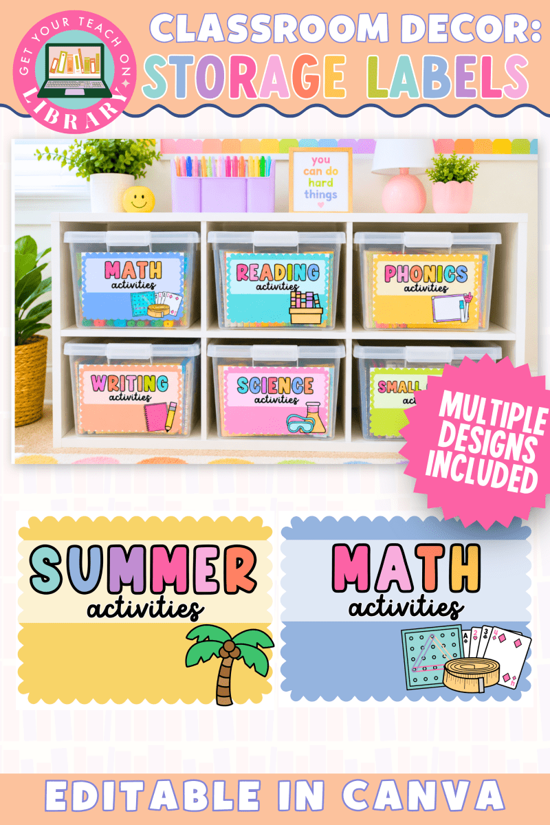 GYTO Classroom Decor: Storage Box Labels | Bright Classroom Decor - Shop GYTO - Get Your Teach On