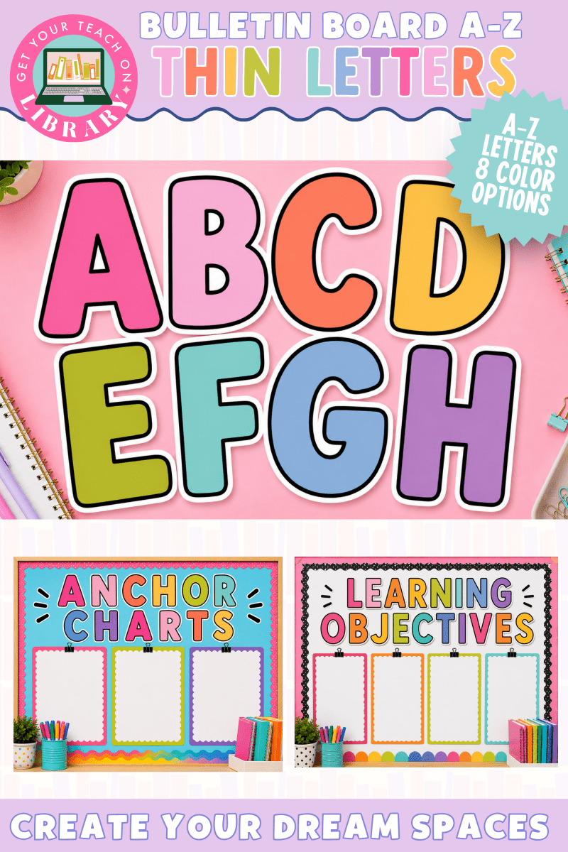 GYTO Classroom Decor: Thin Bulletin Board Letters | Bright Classroom Decor - Shop GYTO - Get Your Teach On