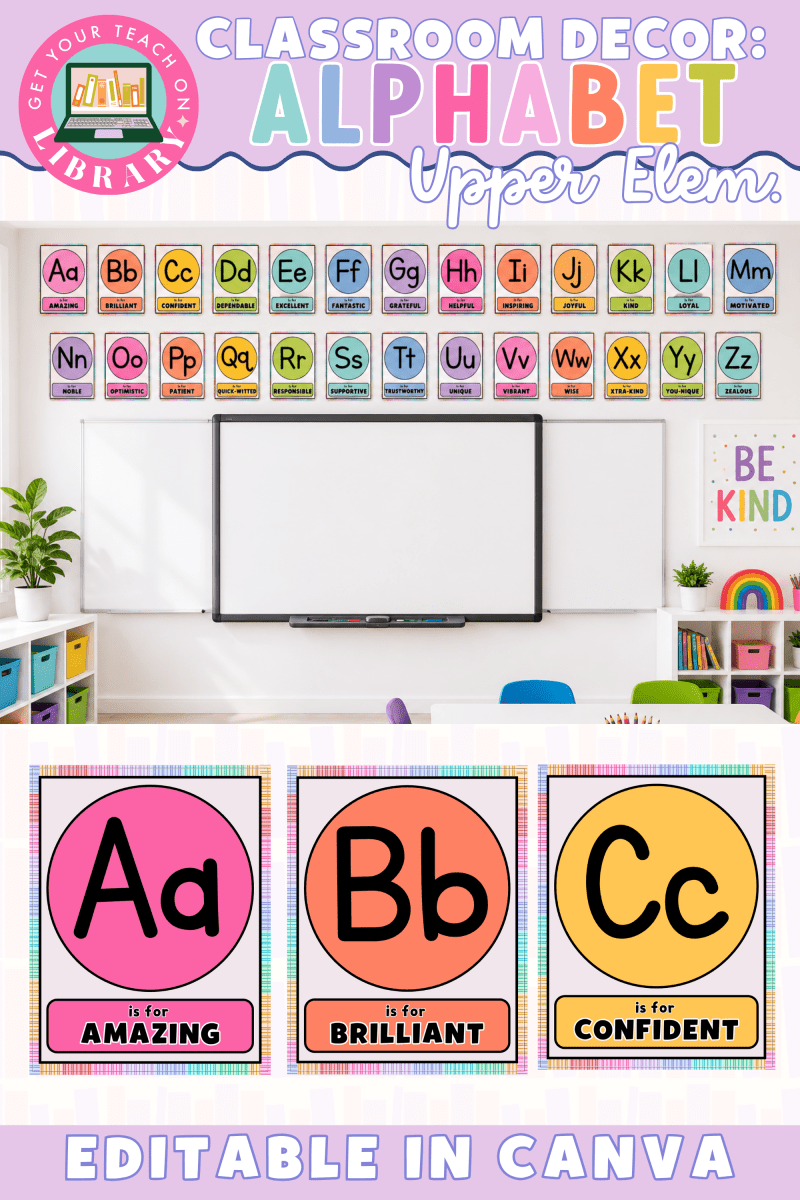 GYTO Classroom Decor: Upper Elementary Alphabet | Bright Classroom Decor - Shop GYTO - Get Your Teach On