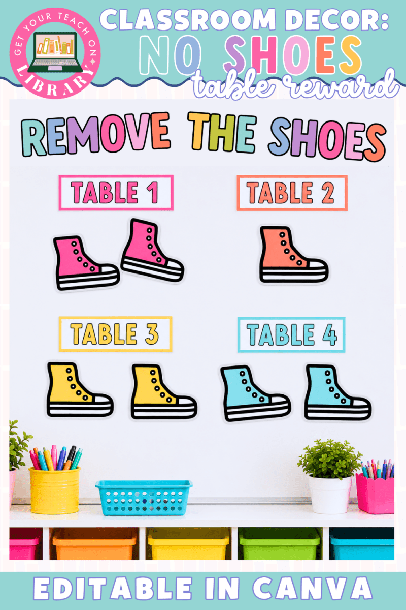 GYTO Classroom Decor:Table Reward System Remove the Shoes | Classroom Management | Bright Classroom Decor - Shop GYTO - Get Your Teach On