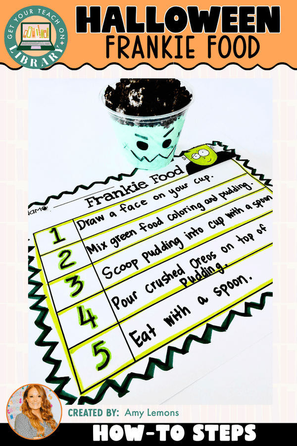 Frankenstein Food How-To Writing: Halloween Procedural – writing resource by Amy Lemons and Get Your Teach On