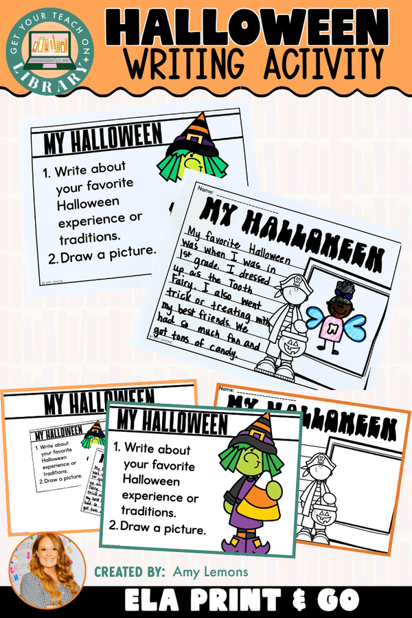 Halloween Writing Activity | My Halloween Personal Narrative Prompt - Shop GYTO - Get Your Teach On