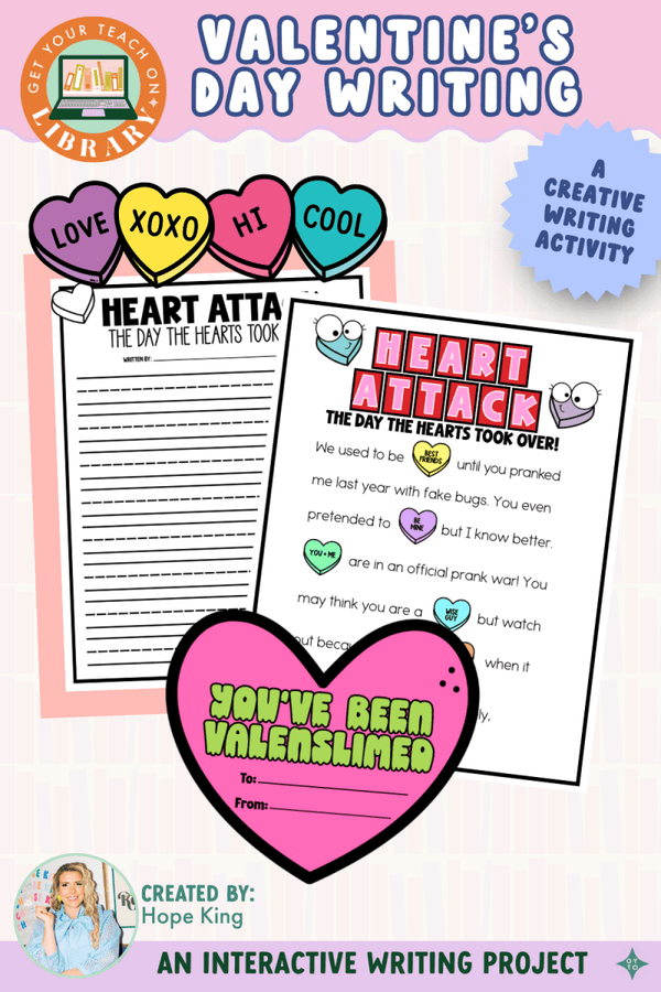 Heart Attack – printable writing classroom resource for grades 2–4 by Hope King and Get Your Teach On