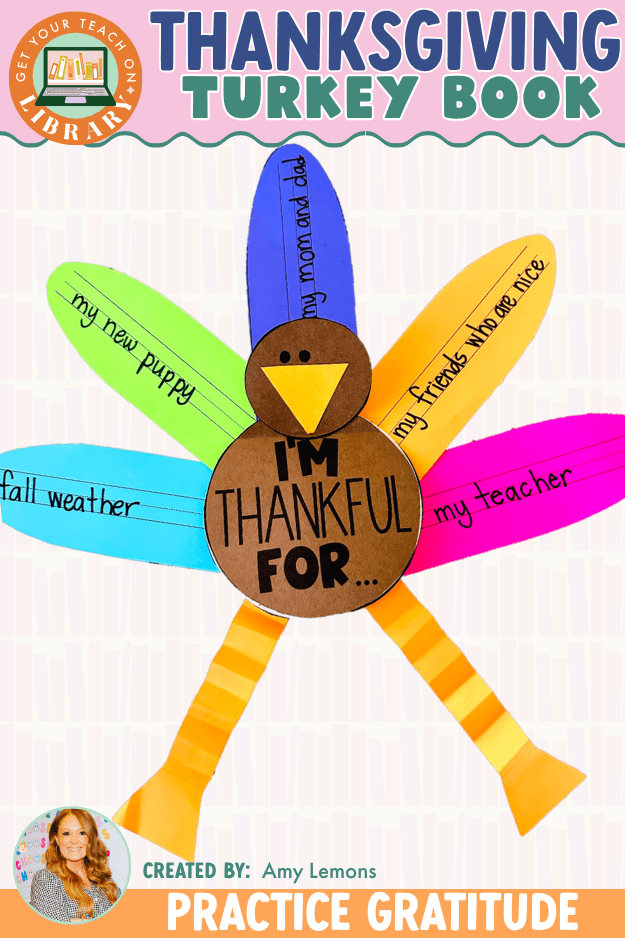 I Am Thankful Turkey Craft Booklet | Thanksgiving Gratitude Writing & Bulletin Board - Shop GYTO - Get Your Teach On