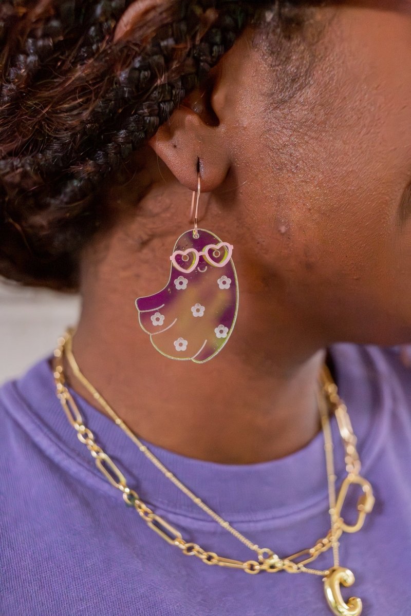 Iridescent Ghost Earrings - GYTO Collective - Get Your Teach On