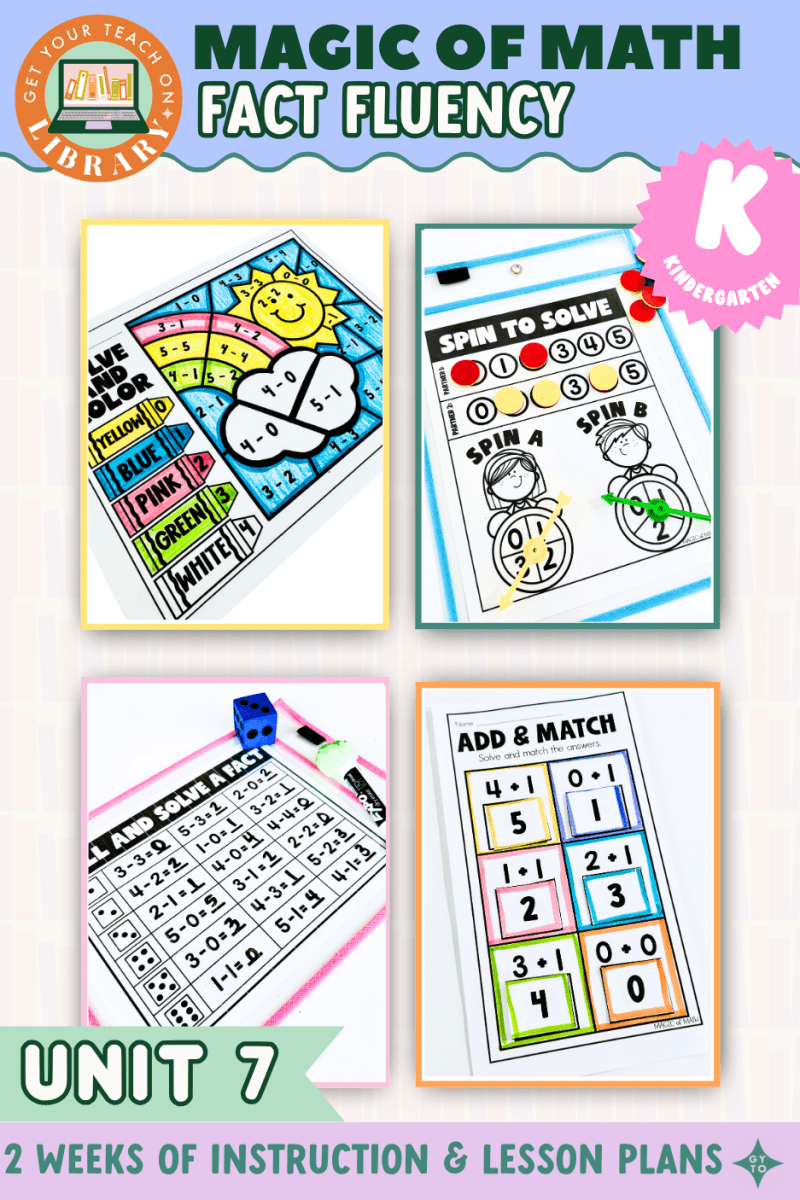 Kindergarten Magic of Math Unit 7: Addition and Subtraction Fact Fluency within 5 - Shop GYTO - Get Your Teach On