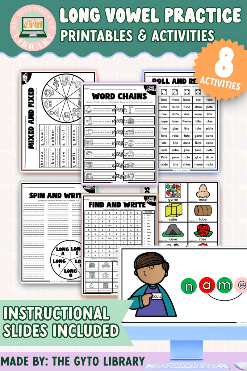 Long Vowel Word Practice | Supplemental Phonics Activities for Decoding & Word Work - Shop GYTO - Get Your Teach On