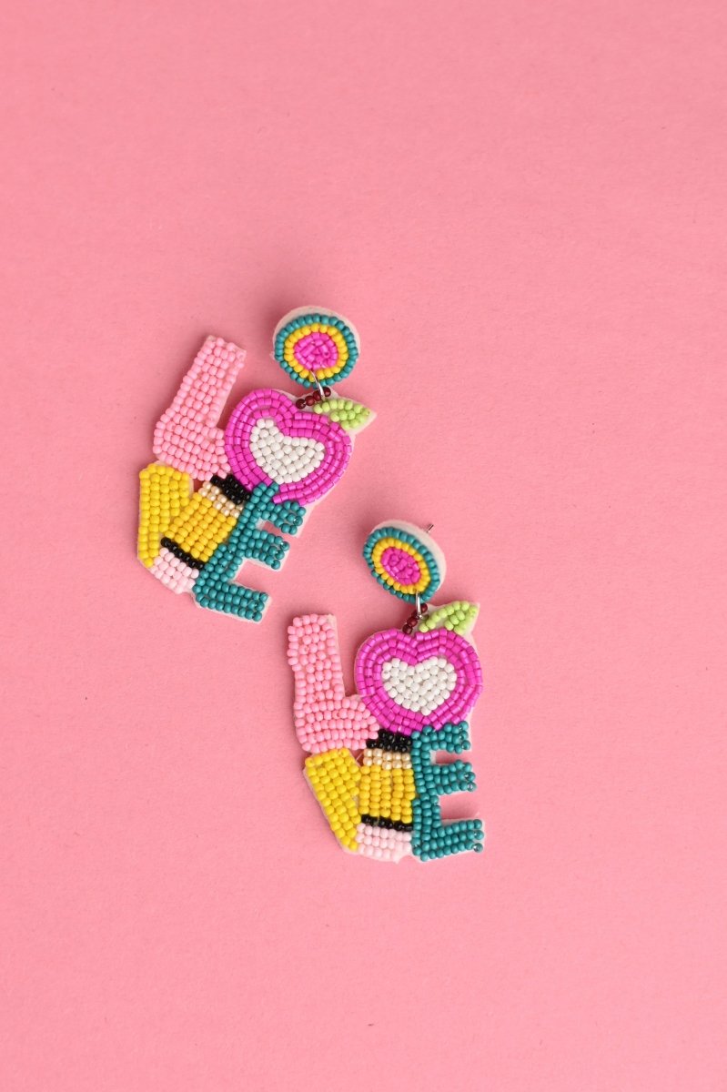 Love Beaded Earrings - GYTO Collective - Get Your Teach On