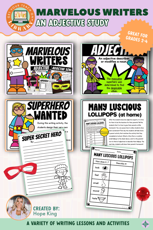 Marvelous Writers – printable grammar classroom resource for grades 2–4 by Hope King and Get Your Teach On