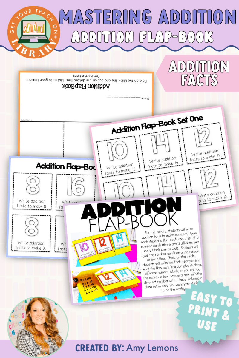 Mastering Addition: Addition Equations Flap Book - Shop GYTO - Get Your Teach On