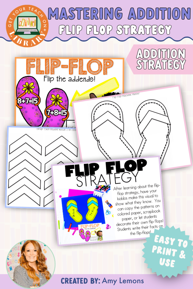 Mastering Addition: Flip Flop Addition Strategy and Addition Math Craft - Shop GYTO - Get Your Teach On
