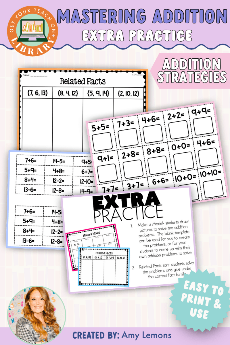 Mastering Addition: Related Facts and Addition Fact Worksheets - Shop GYTO - Get Your Teach On