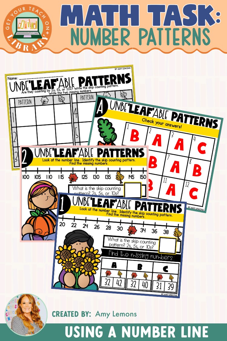 Math Task Cards: Number Patterns | Number Line Patterns - Shop GYTO - Get Your Teach On
