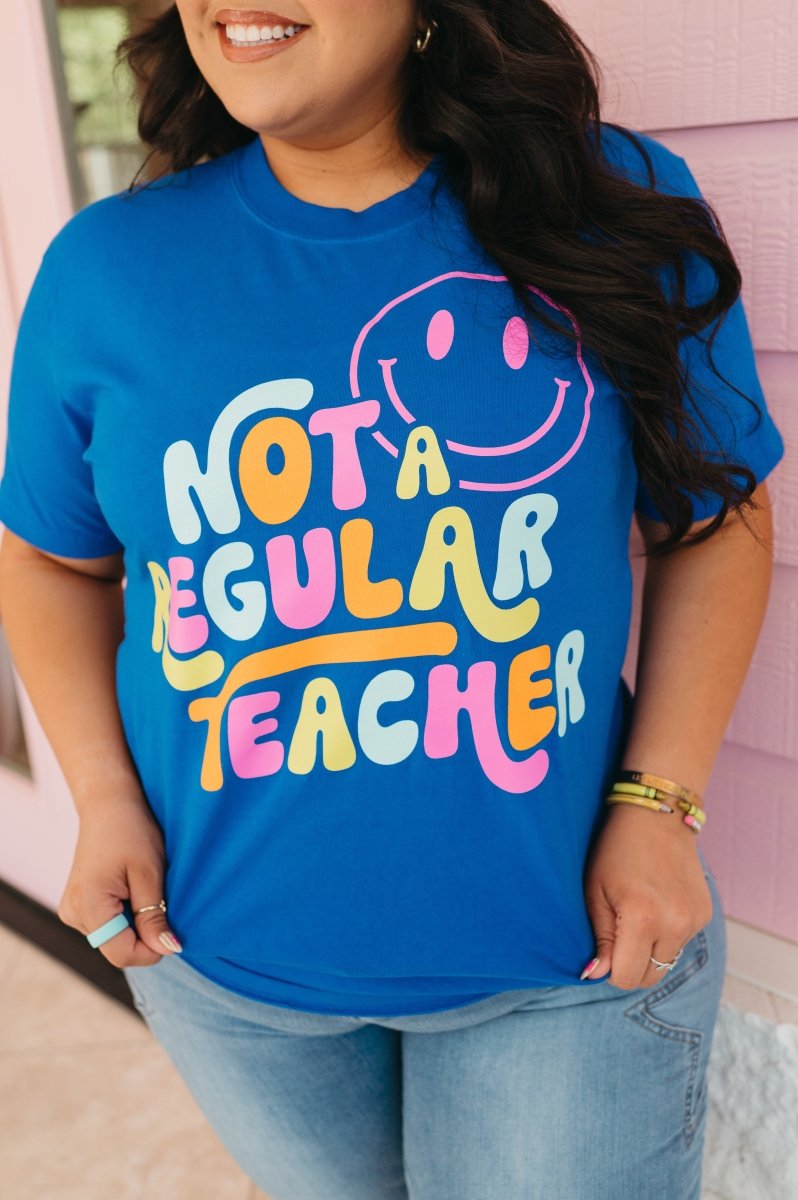 Not a Regular Teacher Tee - Blue - Shop GYTO - Get Your Teach On