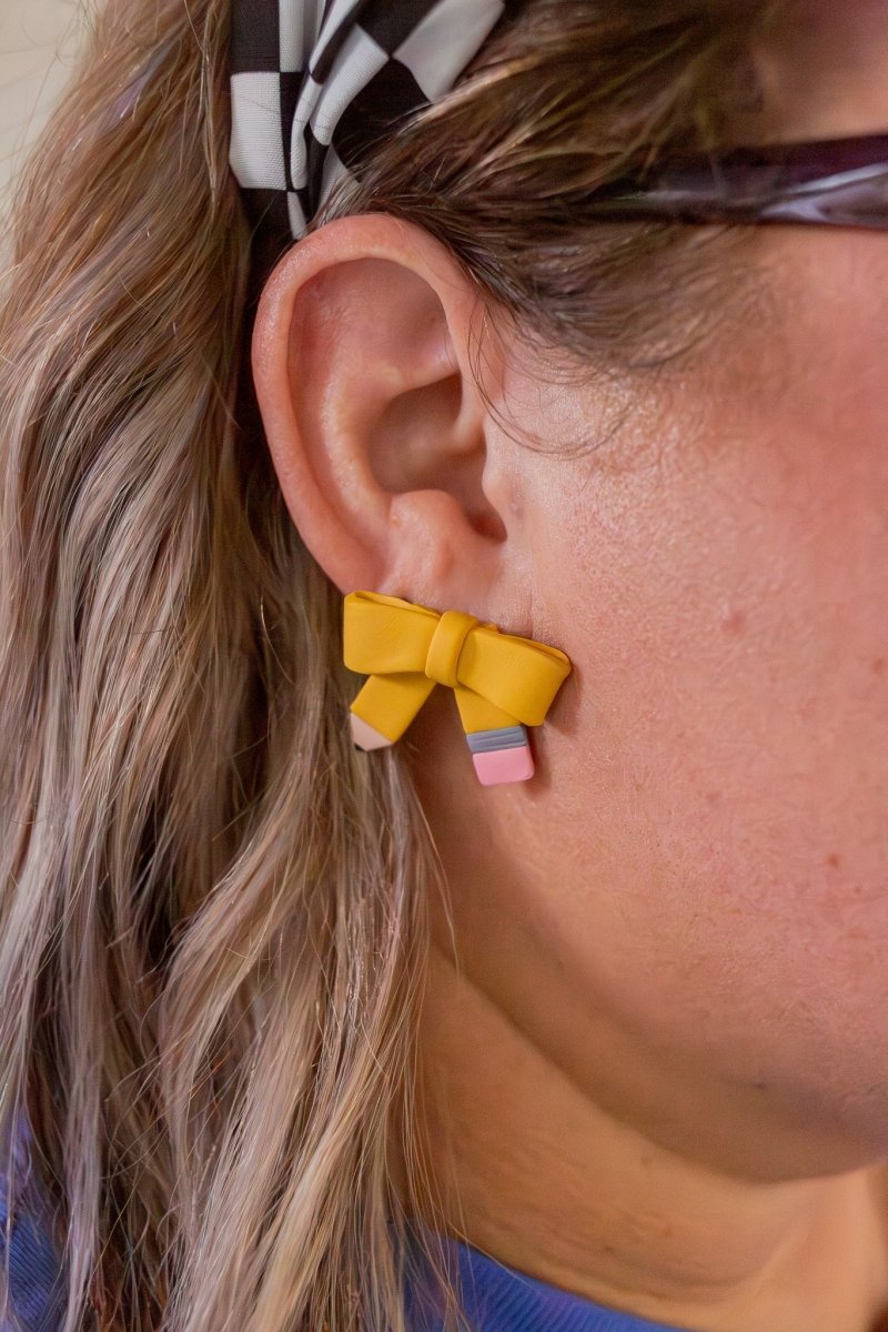 Pencil Clay Earrings - GYTO Collective - Get Your Teach On