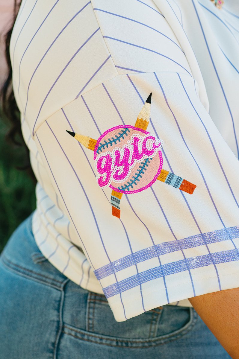Pin Stripe Baseball Tee - Shop GYTO - Get Your Teach On