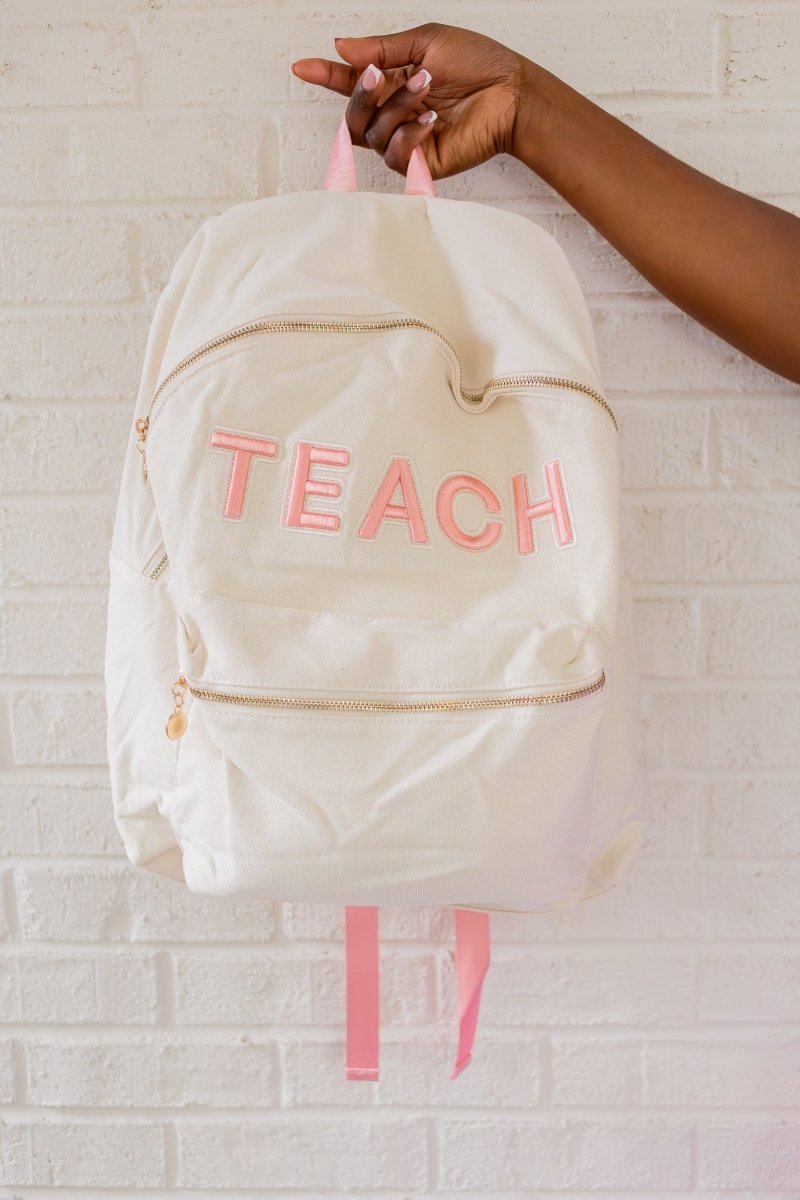 Pink Canvas Teach Backpack - GYTO Collective - Get Your Teach On