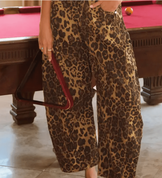 Plus Barrel LEOPARD PRINT PANTS - GYTO Collective - Get Your Teach On