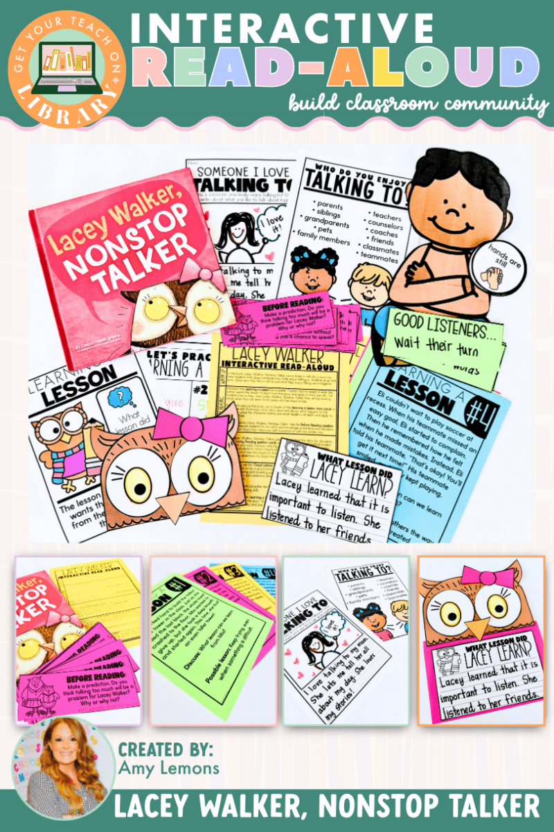 Reading Comprehension and Classroom Community: Lacey Walker, Nonstop Talker - Shop GYTO - Get Your Teach On