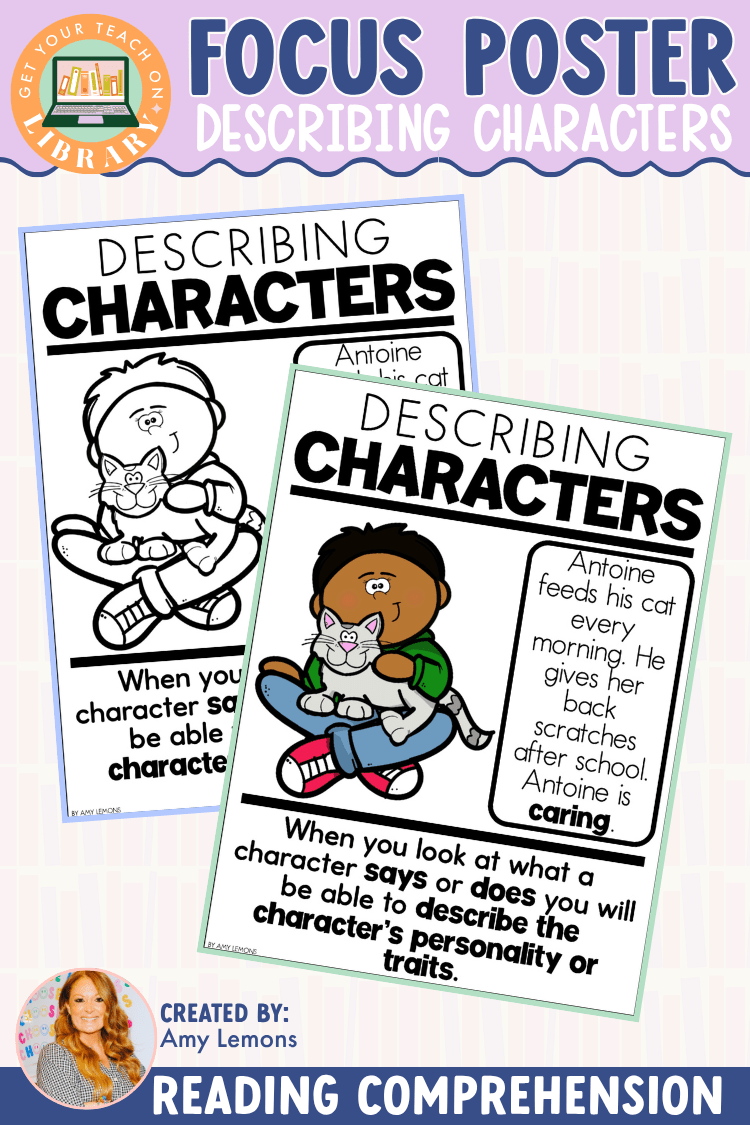 Reading Comprehension Focus Poster: Describing Characters - Shop GYTO - Get Your Teach On