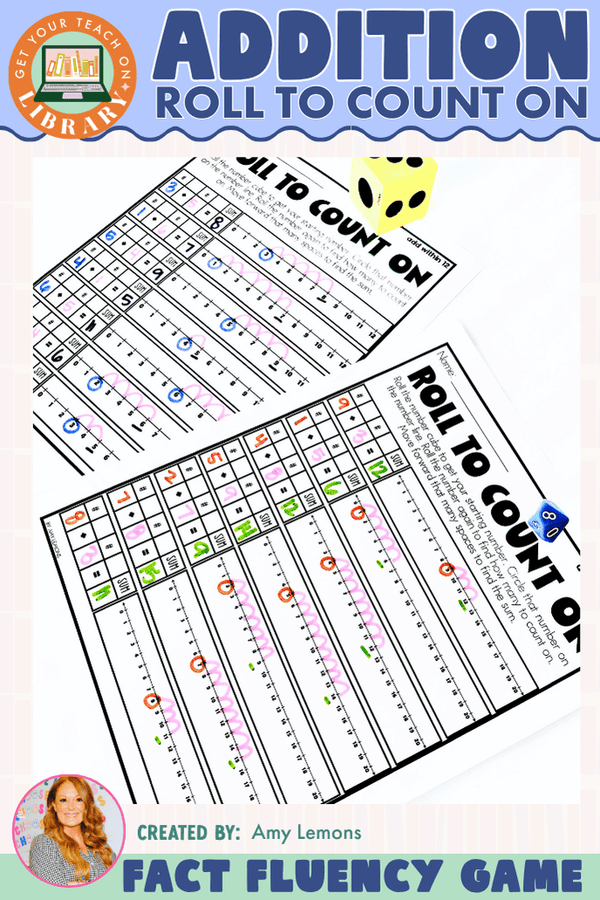 Roll to Count On Addition Game | Number Line Fact Fluency Practice - Shop GYTO - Get Your Teach On