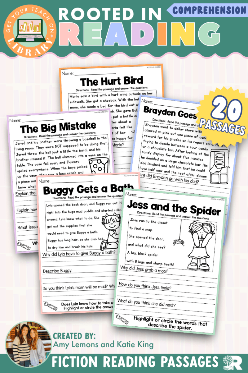 Rooted in Reading: 20 Fiction Comprehension Passages for Young Learner ...