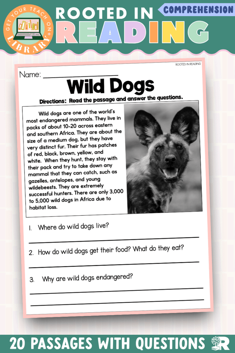 Rooted in Reading: 20 Nonfiction Comprehension Passages for Young Lear ...