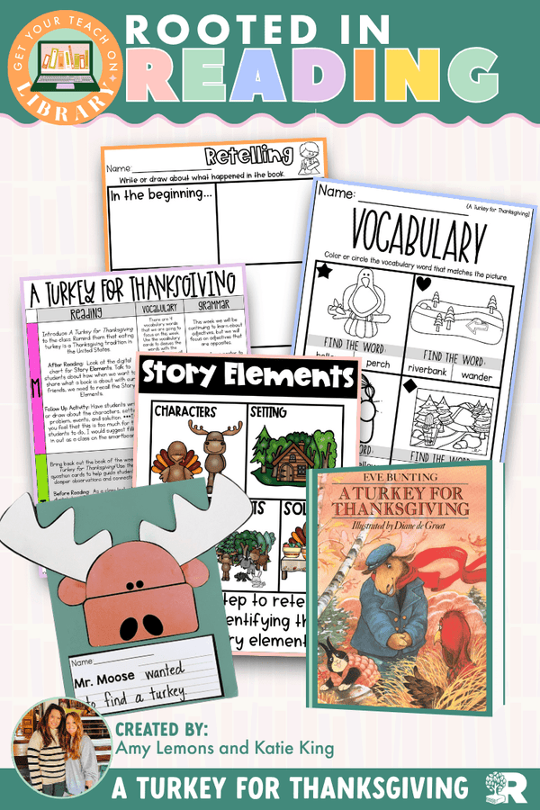 Rooted in Reading: A Turkey for Thanksgiving | Reading Comprehension Activities for Retelling - Shop GYTO - Get Your Teach On