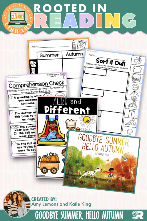 Rooted in Reading: Goodbye Summer Hello Autumn | Reading Comprehension Activities for Author's Purpose - Shop GYTO - Get Your Teach On