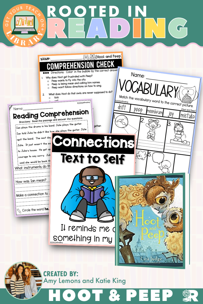 Rooted in Reading: Hoot and Peep Read Aloud Activities | Reading Comprehension for Making Connections - Shop GYTO - Get Your Teach On
