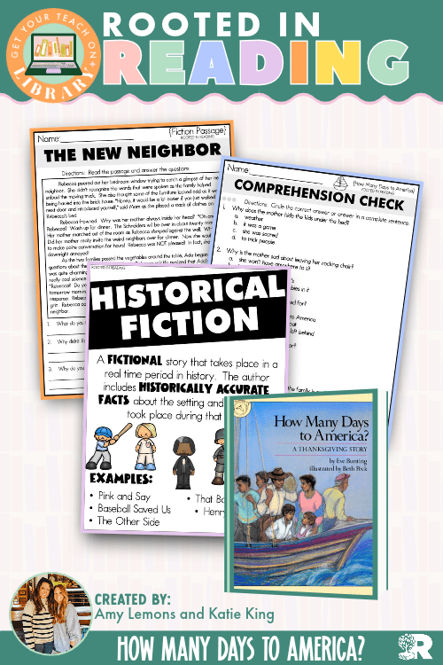 Rooted in Reading: How Many Days to America? Read Aloud Activities | Reading Comprehension for Historical Fiction and Character Motivation - Shop GYTO - Get Your Teach On