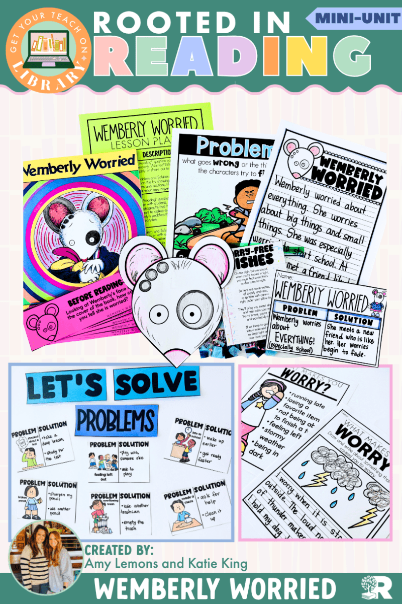 Rooted in Reading Mini Back to School Resource: Wemberly Worried - Shop GYTO - Get Your Teach On