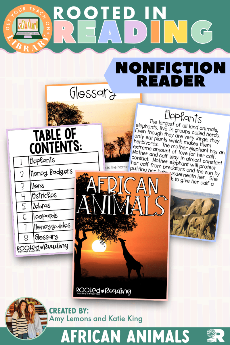 Rooted in Reading Nonfiction Reader: African Animals - Shop GYTO - Get Your Teach On